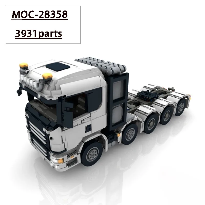 MOC-28358 & MOC-57462 & MOC-29504 schwere rc elektrische lkw kombination montage spleißen baustein modell spielzeug geschenk