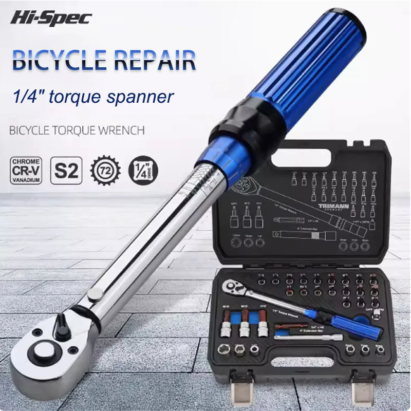 

Hi-Spec 32PC/16PC Bicycle Repair Spanner Hand Tool Set Adjustable Torque Wrench 1/4" Car Repair Tool Kit Set With Case T Type