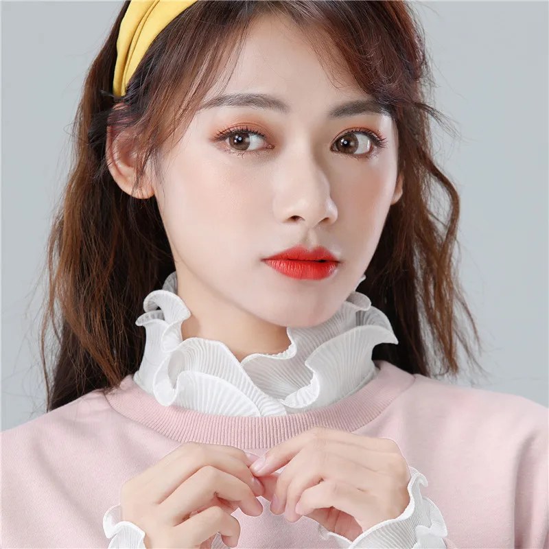 

New Shirt Fake Collar Men's Dress Shirt Standing Collar Fake Collar Accessories Decorative Collar Ruffle Wholesale Factory Cross