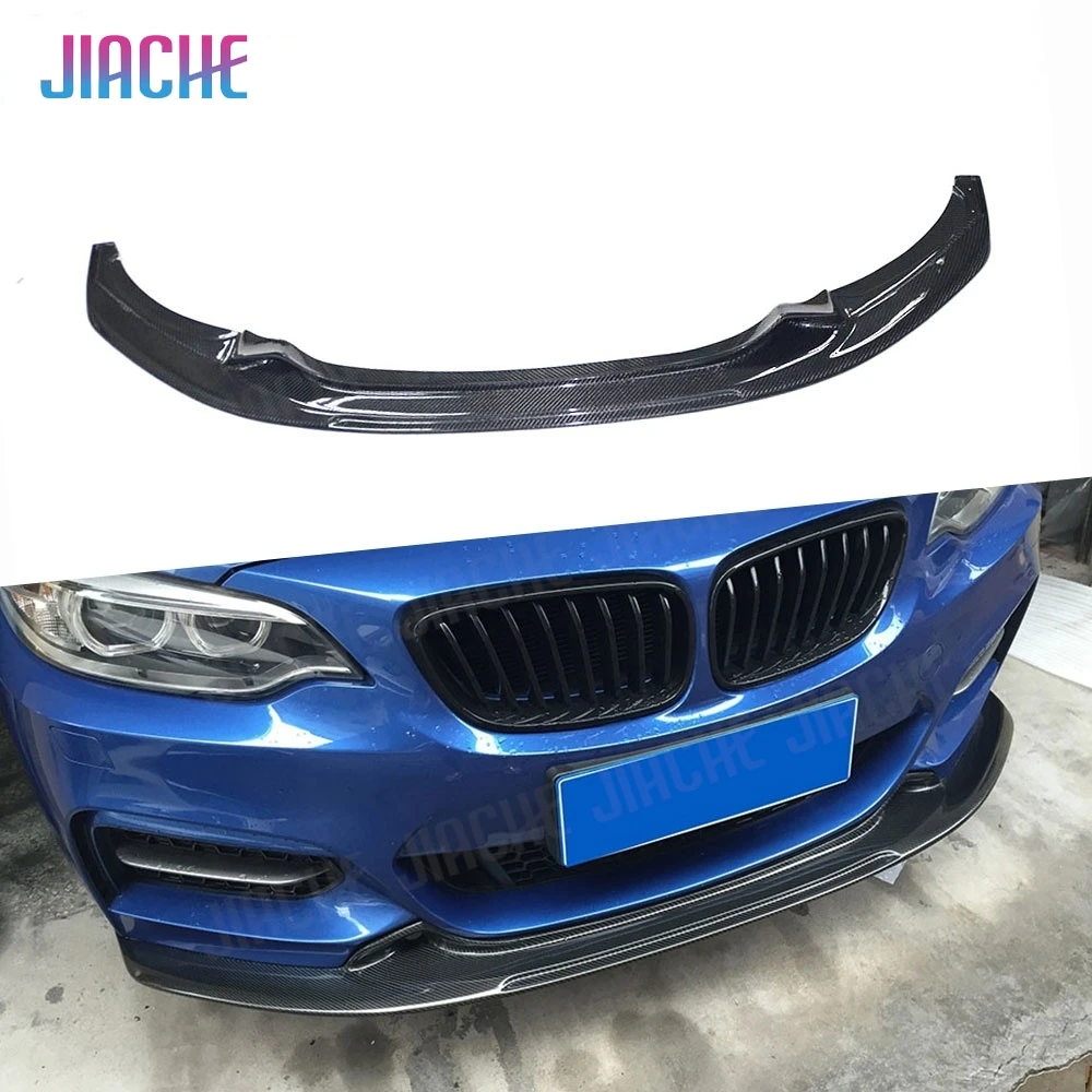 

Carbon Fiber Front Lip Chin Spoiler Apron for BMW 2 Series F22 220i 228i 235i M235i M tech 2014-2017 E Style Bumper Guard