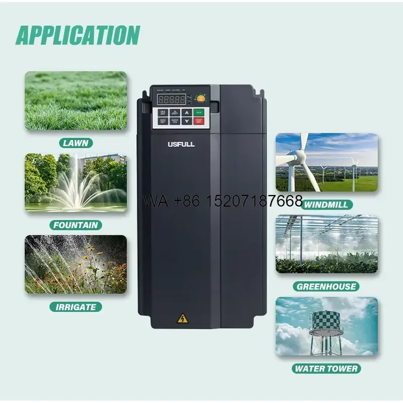 Wmwmnu for USFULL FU9000SI Solar Pump Inverter 15kw Frequency Drive 220v 380v 1 Phase 3 Phase for AC Water Pump