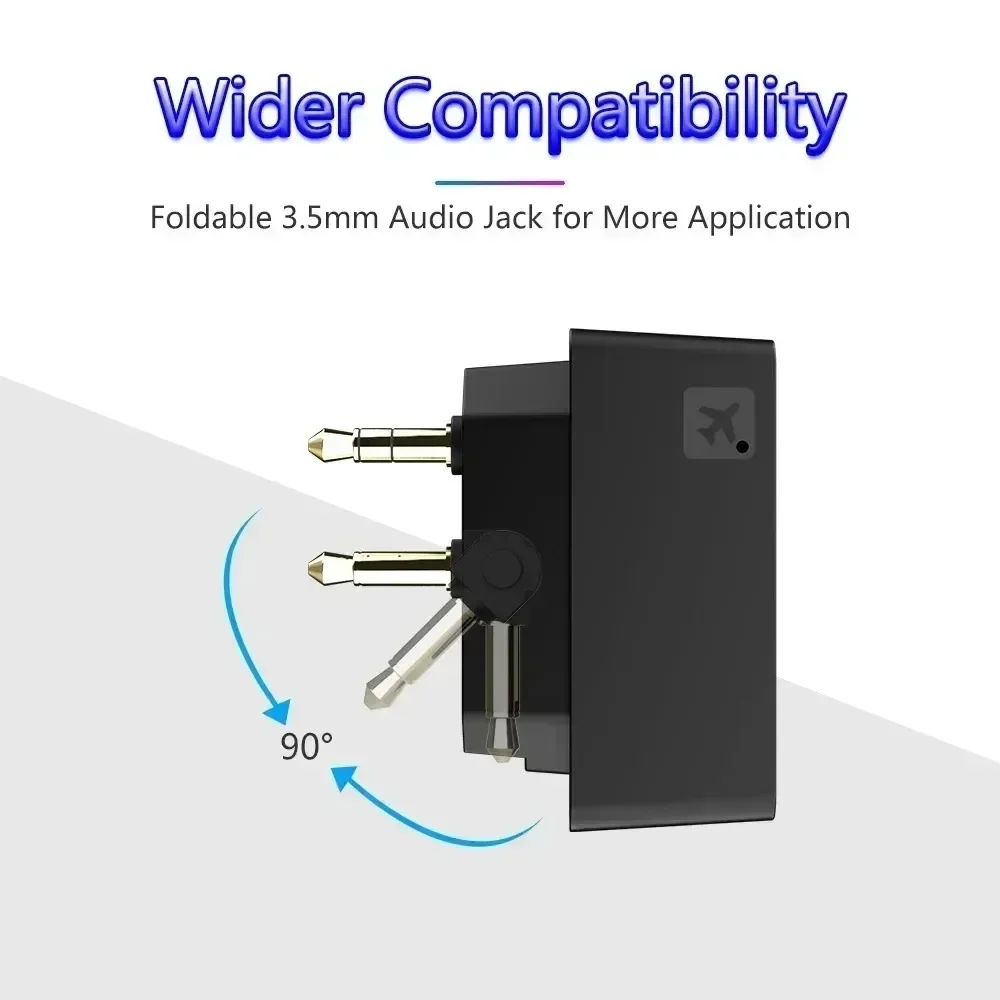 Bluetooth 5.0 Airplane Airline Flight Adapter Wireless Transmitter For JBL Tune 600BTNC DUET NC BT 700BT 750BTNC Headphones