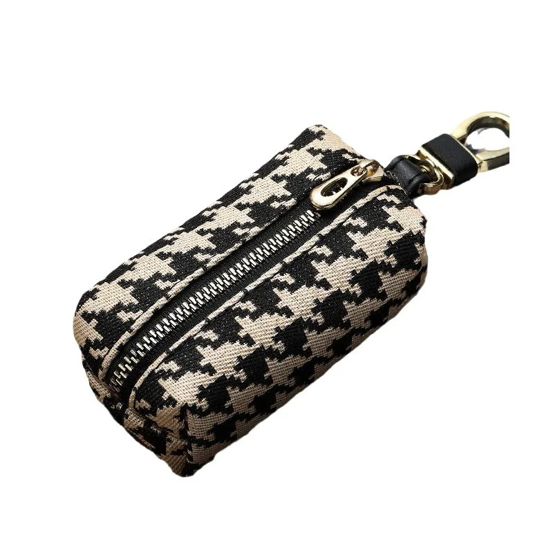 Cartera de llaves con celosía de Mil Pájaros para mujer, bolso de llaves, colgante de cintura, billetera pequeña multifuncional, monedero con cremallera, bolso de tarjeta