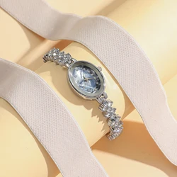 The new explosive simple compact fashion casual temperament diamond-set women's quartz watch