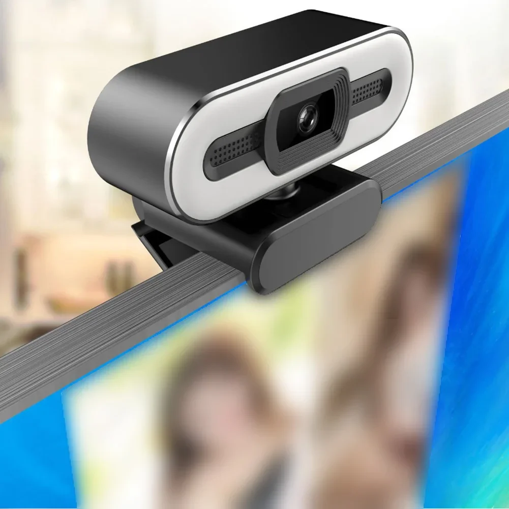 

4K HD веб-камера с USB-подключением и подсветкой 60 кадров/с, автофокусом, для прямых трансляций, видеозвонков и конференций