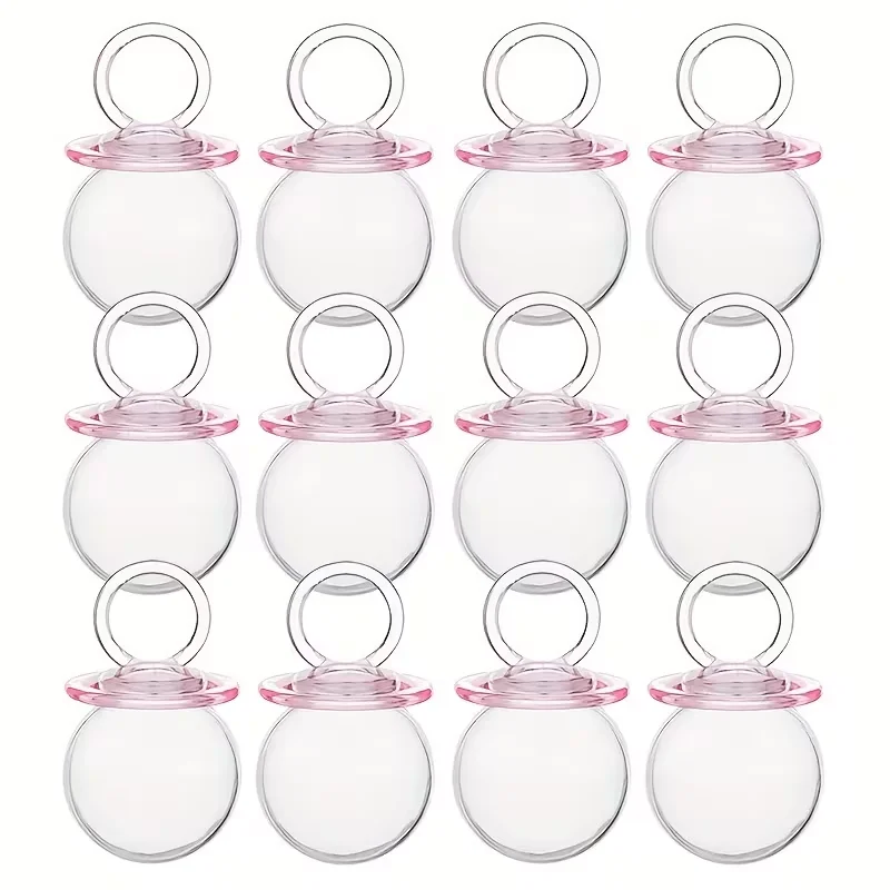 6/12 stuks transparante plastic snoepdoos schattige speenvormige opbergdoos babyshower kinder verjaardagsfeestje cadeauverpakking bruiloft - afbeelding 2