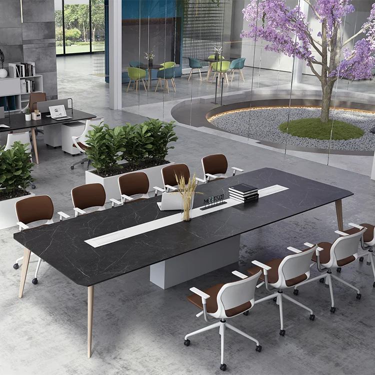 

New Arrival Wooden Office Boardroom Negotiation Meeting Conference Room Table Desks