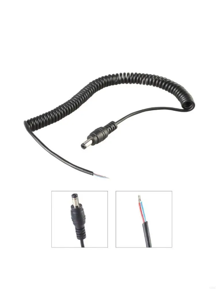 

Удлиняемый шнур питания постоянного тока 5,5x2,5 мм до 2-контактного пружинного спирального кабеля для самостоятельного N0HC