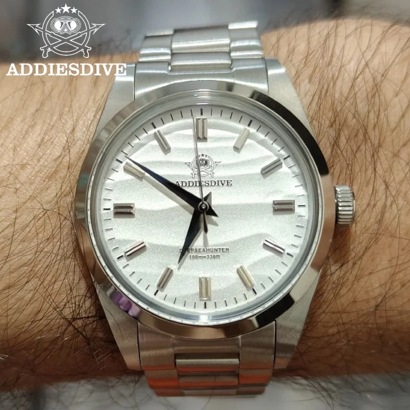 

ADDIESDIVE AD2030 36 мм мужские роскошные часы 10 бар для дайвинга пузырь зеркало стекло пустыни циферблат кварцевые часы reloj hombre