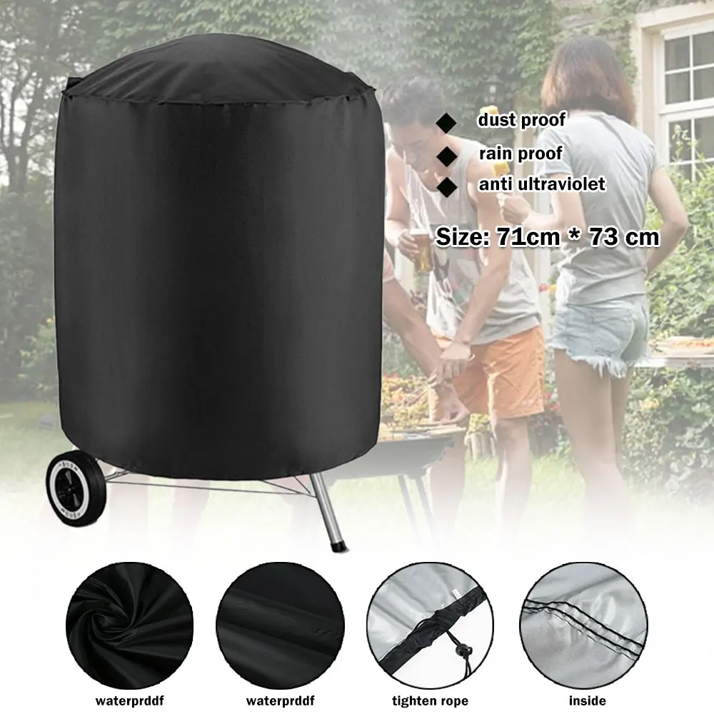 

Charcoal Grill Cover For 28Inch Weber Grill Kettle BBQ Gas Grill Cover with Hook Loop and Drawstring Waterproof Anti-UV Material