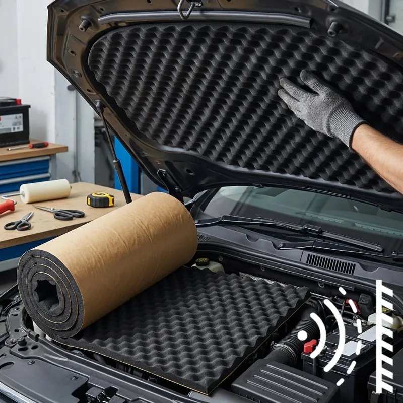 50X50cm Car Sound Deadener Pad Car Acoustic Thermal Sound Deadener Mat 2CM thicken Auto Deadening Noise Insulation Mats Decor