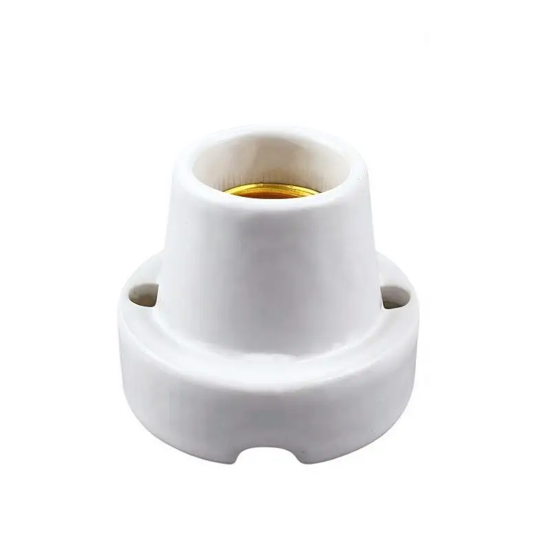 B*1Pcs Lighting Fittings E27 Socket Screw Ceramic Waterproof Explosion-proof Lamp Holder Outdoor Engineering Modified Lamp Base