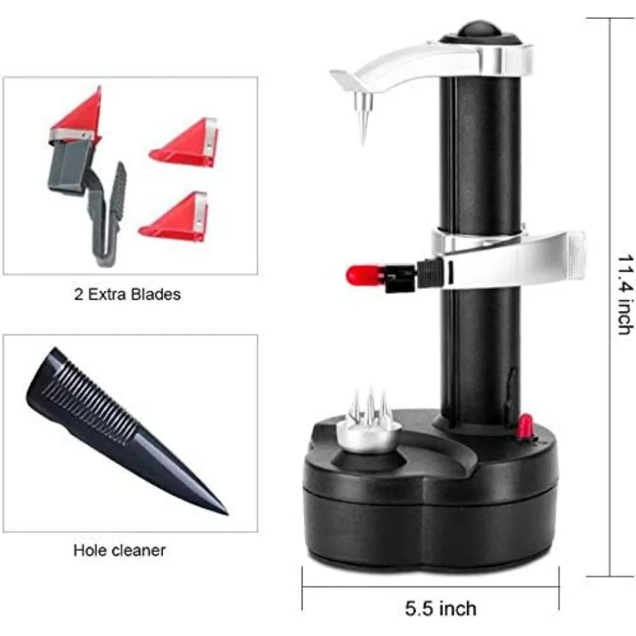 Elektrische aardappelschiller Automatische appelschiller Slimme groentefruitschillermachine met roestvrijstalen keukenschilgereedschap in