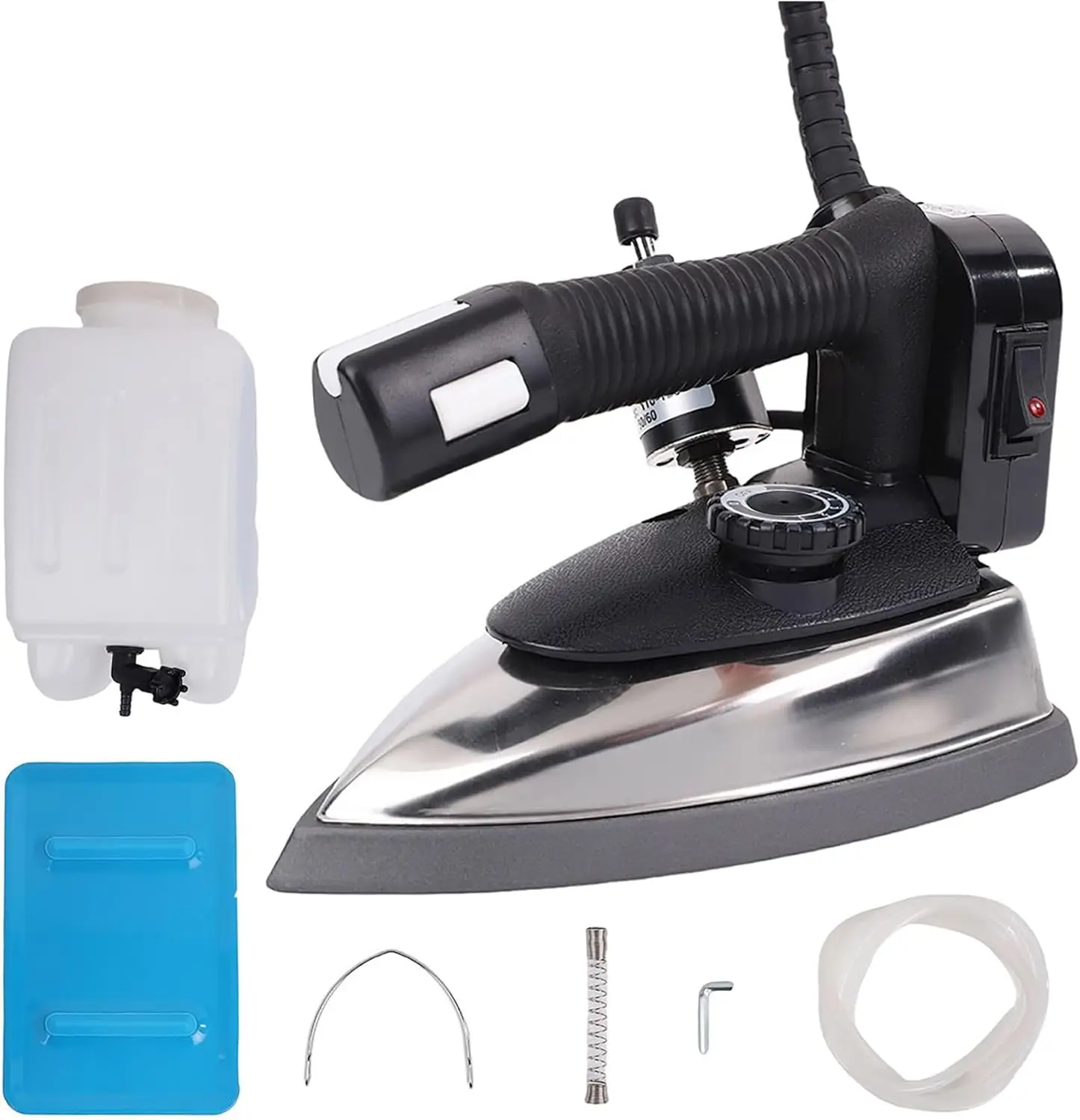 

Промышленный электрический паровой утюг 1200 Вт с бутылкой для воды 3 л, регулируемая температура для мощной обработки одежды паром