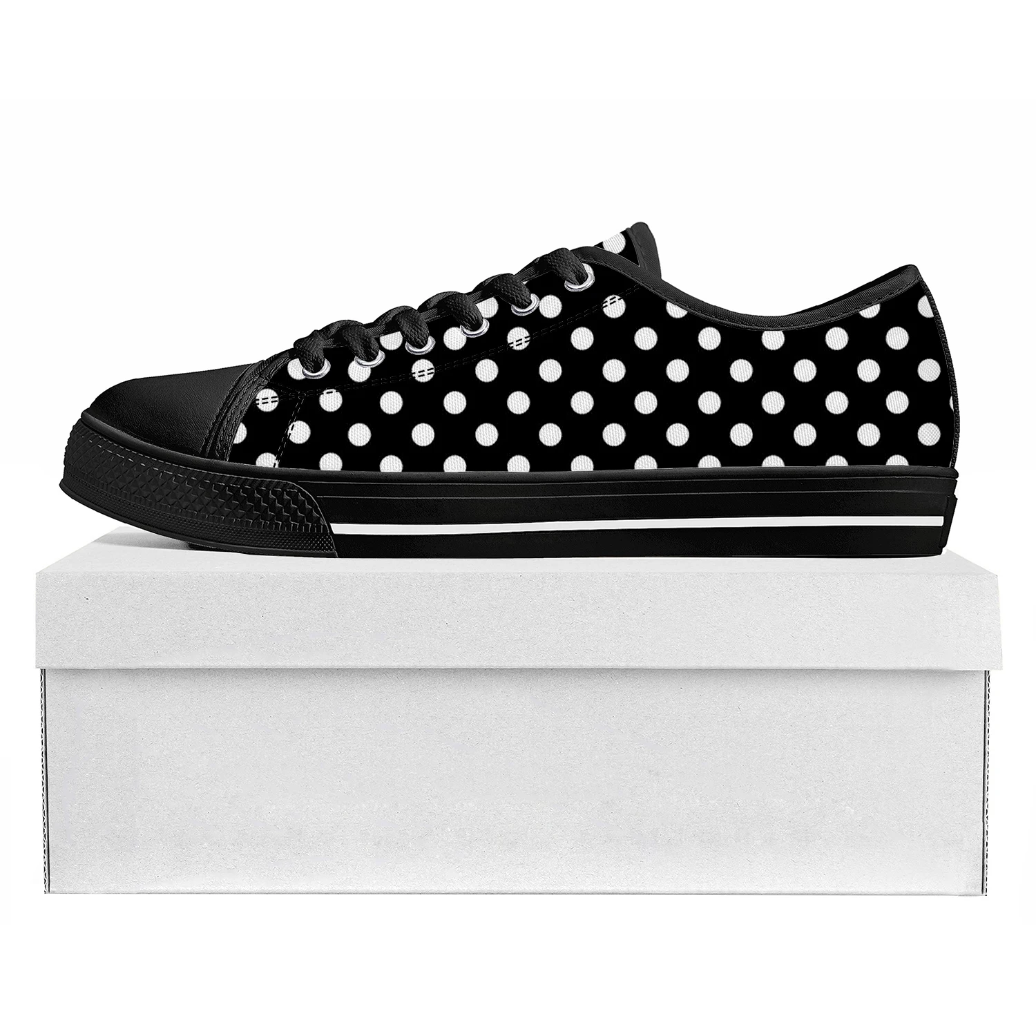 

Polka Dot Pattern Design Low Top High Quality Sneakers Mens Womens Teenager Tailor-made Shoe Canvas Sneaker Casual Couple Shoes