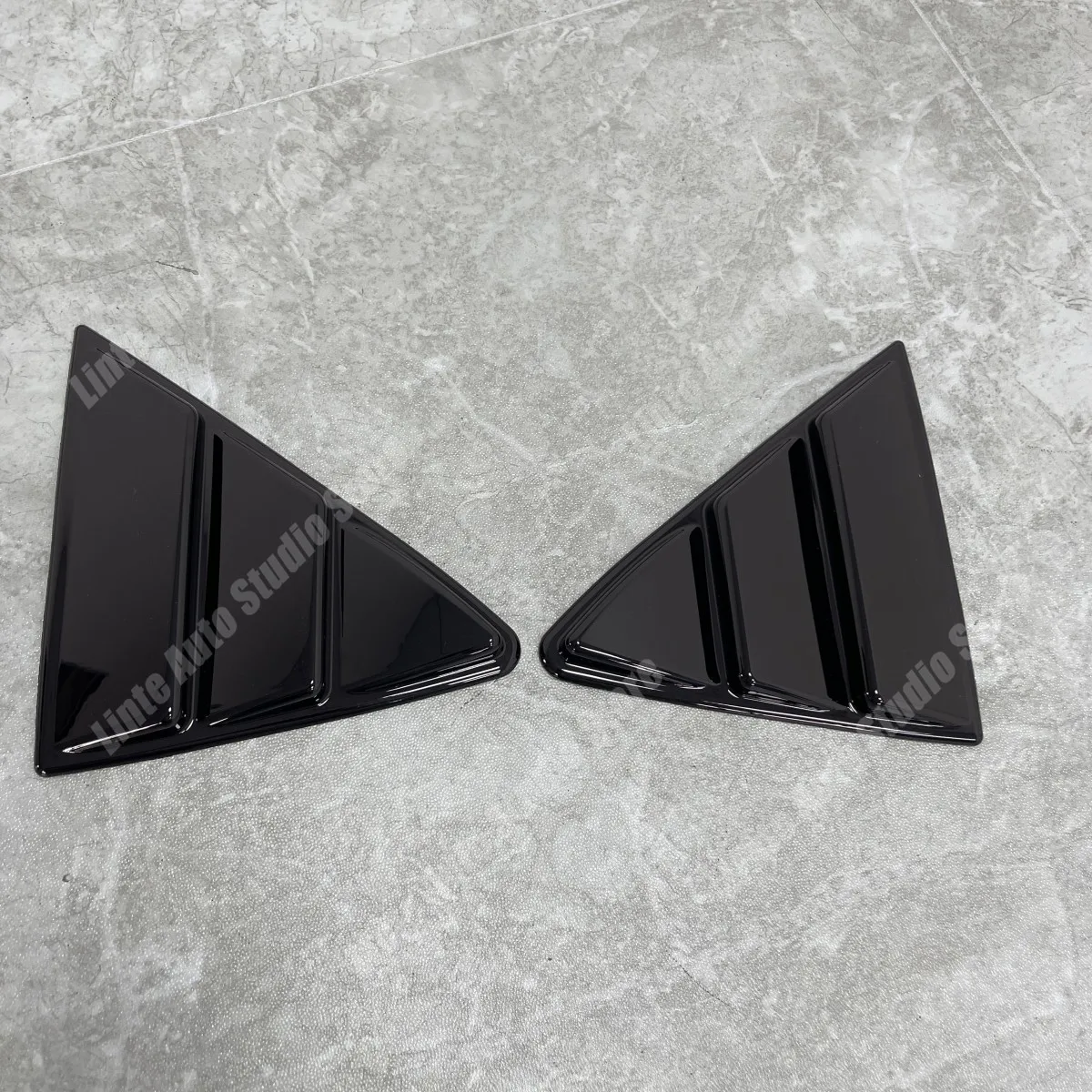 For Seat Leon 5F MK3 MK3.5 5-Door Hatchback 2012-2020 Gloss Black Rear Side Window Louver Triangle Shutter Vent Cover Body Kit image 3