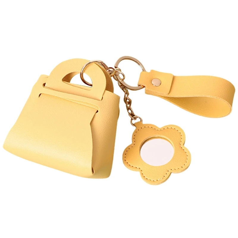 Fashion Keyholders PU Leather Key Chain Small Storage Organizers Lovely Bag Charm Keychain Decorations for Women Girls