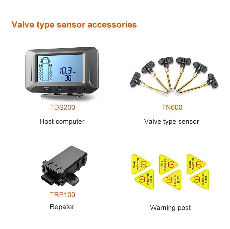 نظام مراقبة ضغط الإطارات RV لشاحنة الحافلة الثقيلة (TPMS) مع 26 عجلًا أجهزة استشعار لاسلكية داخلية مستشعر مراقبة في الوقت الحقيقي #5