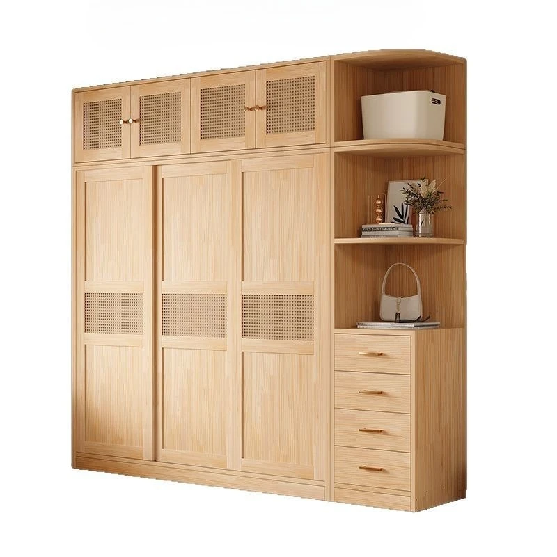 

Solid wood, wardrobe, household, bedroom, simple, small apartment, rental room, simple, assembly