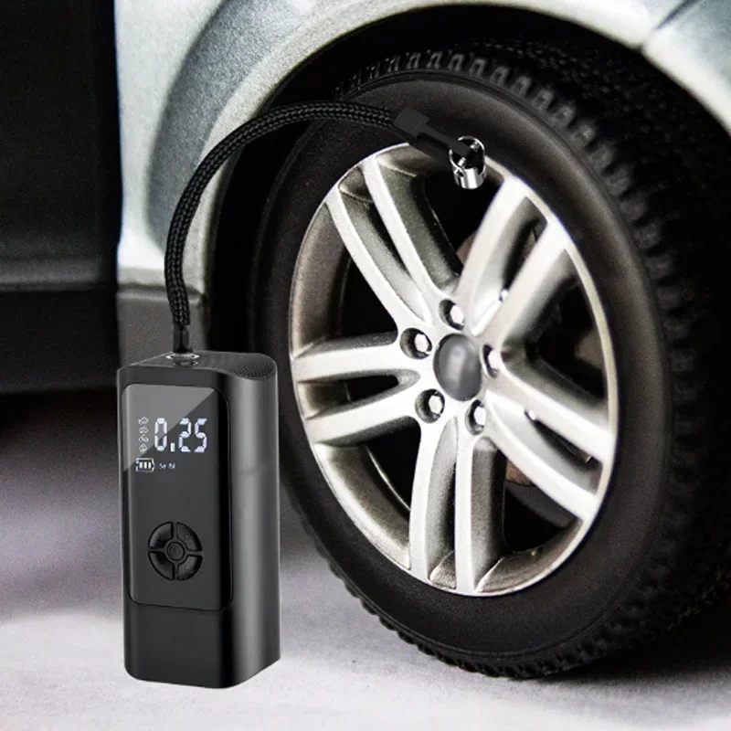 

Ultra-Compact Rechargeable Air Pump -Mini Inflator with Rapid Inflation Technology for Travel, Camping & Emergency Car Tire Use