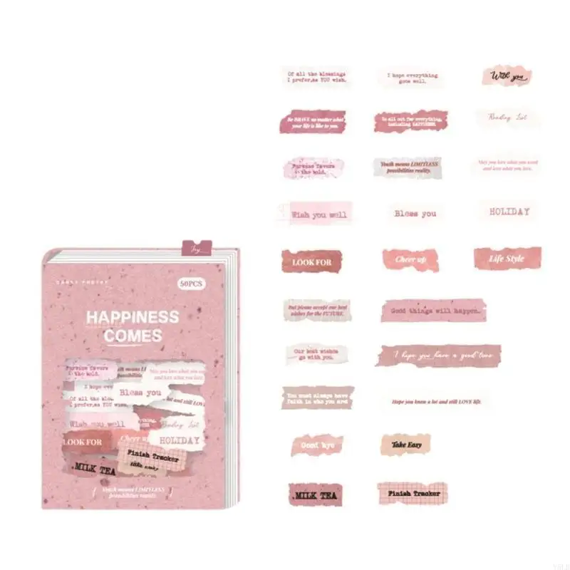 Y5LB 50Pieces English Letter Sticker Great For Scrapbooking And Diary Embellishment