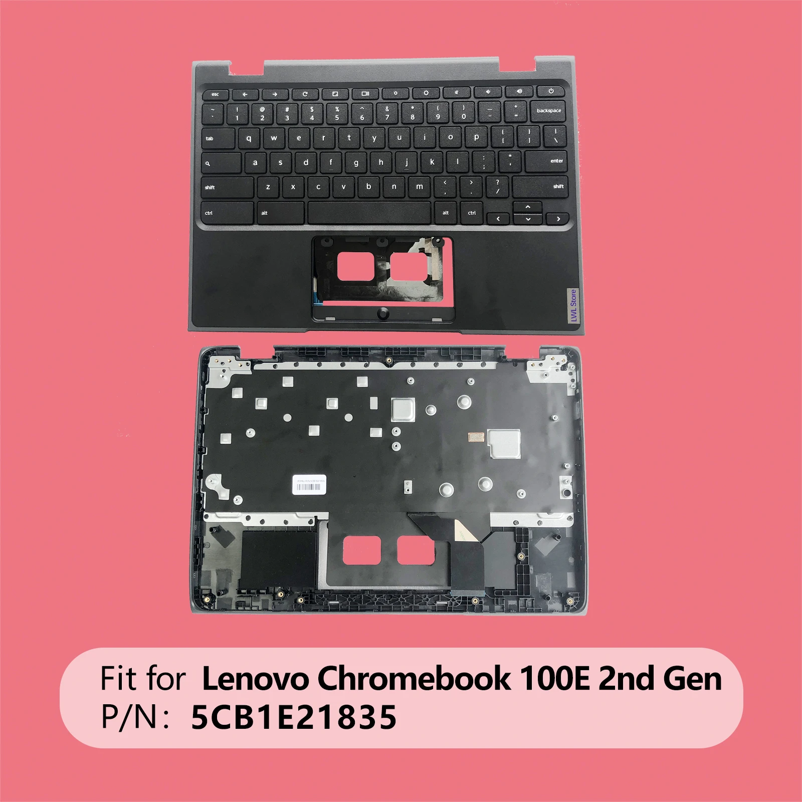 5CB1E21835 NEW For Lenovo Chromebook 100E Gen2 MTK2 keyboard palmrest C shell