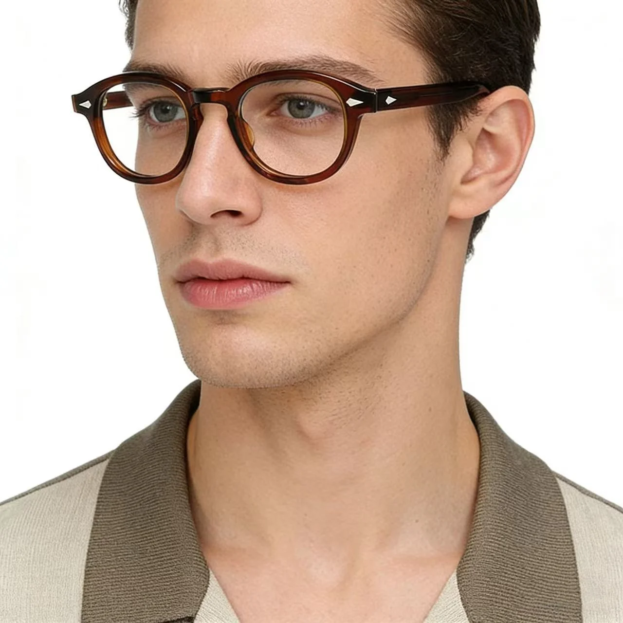 

Quality Handmade Acetate Optical Glasses Frame Men Women Vintage Oval Eyeglasses Prescription Eyewear