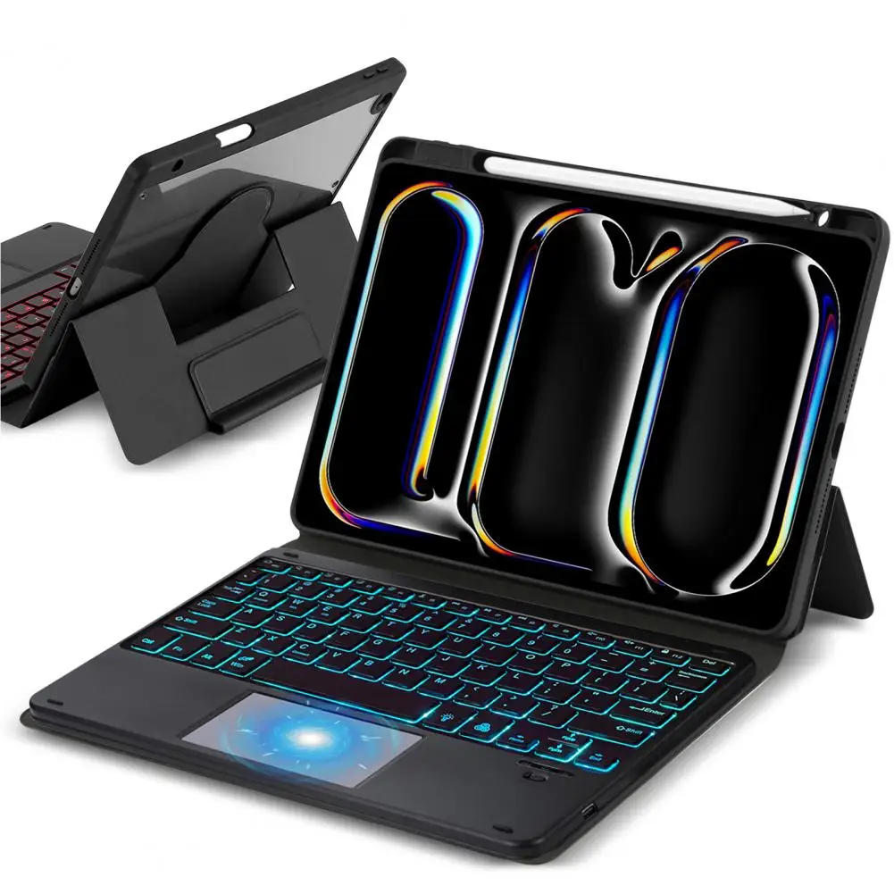 Portable Tablet Keyboard Tablet Supplies Colorful Backlit Keyboard Case for Ipad 10 2022 Detachable Bluetooth Keyboard Cover