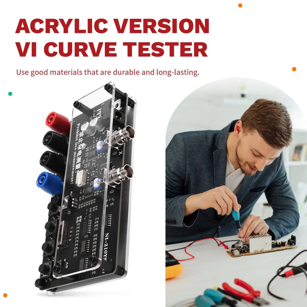 Can buy VI Curve Tester Two-Channel Input (Acrylic Version Dual-Channel Display) Shows Four Test Frequencies US Plug