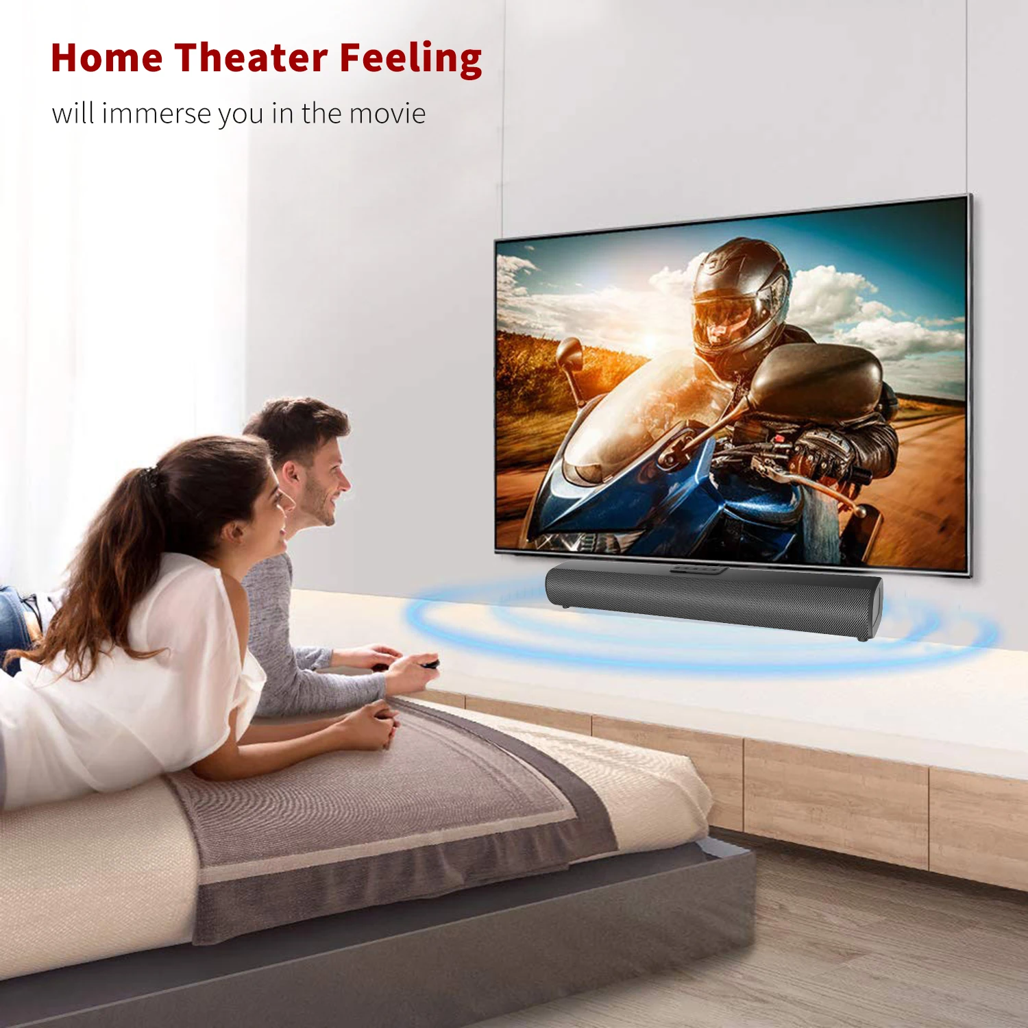 S20 TV Soundbar 30W Powerful Bass Bluetooth Audio Speakers HDMI Optical AUX USB RCA 3 EQ Modes IR Remote Home Theater Sound Bar - view 4