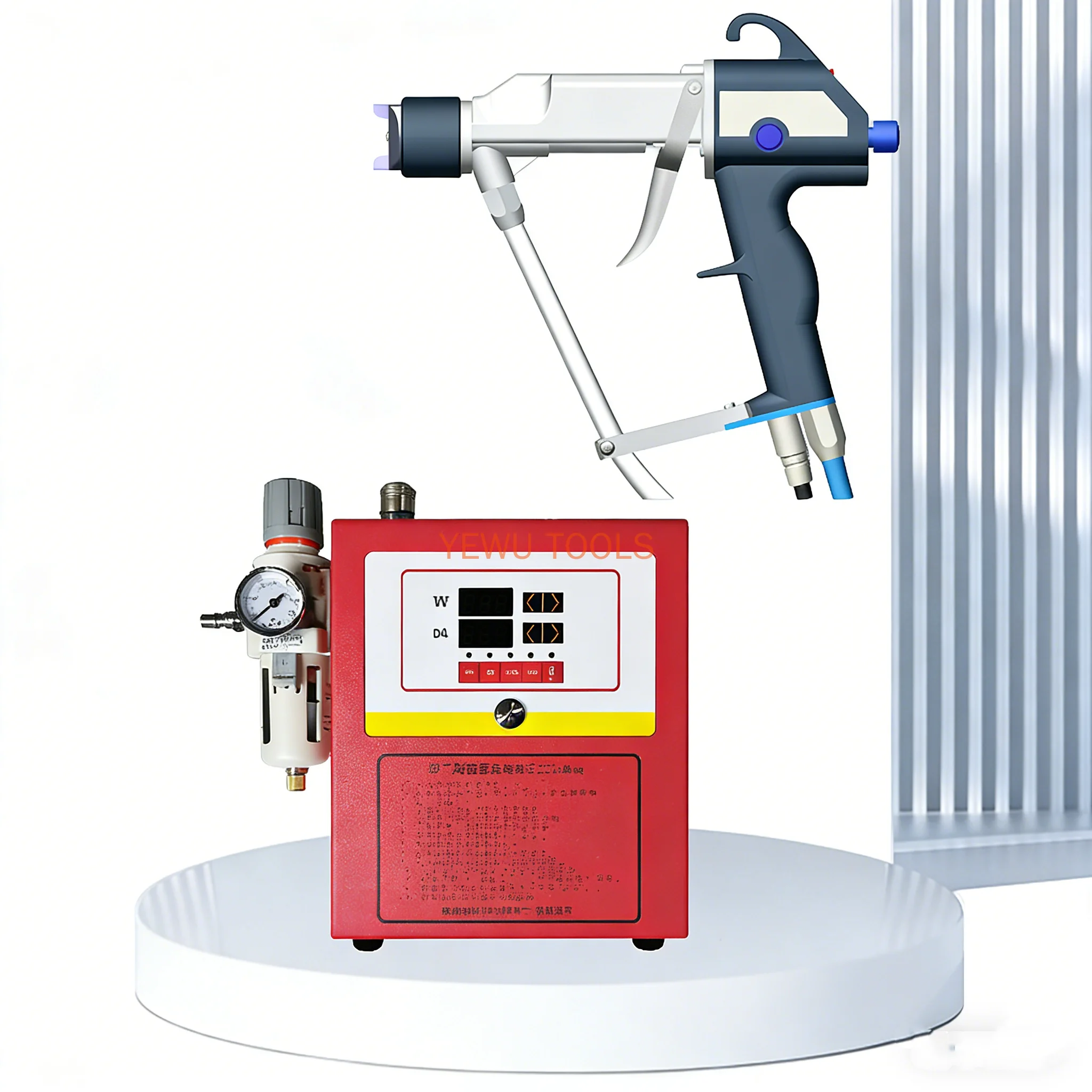 liquid electrostatic paint spray machine with spray gun