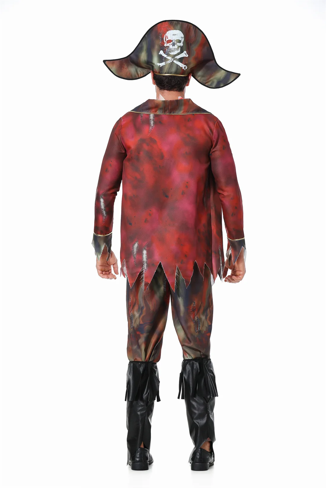 Costume de Cosplay de Capitaine de Zombie Effrayant pour Homme Adulte, ixd'Halloween, Masade Tim, 7,5