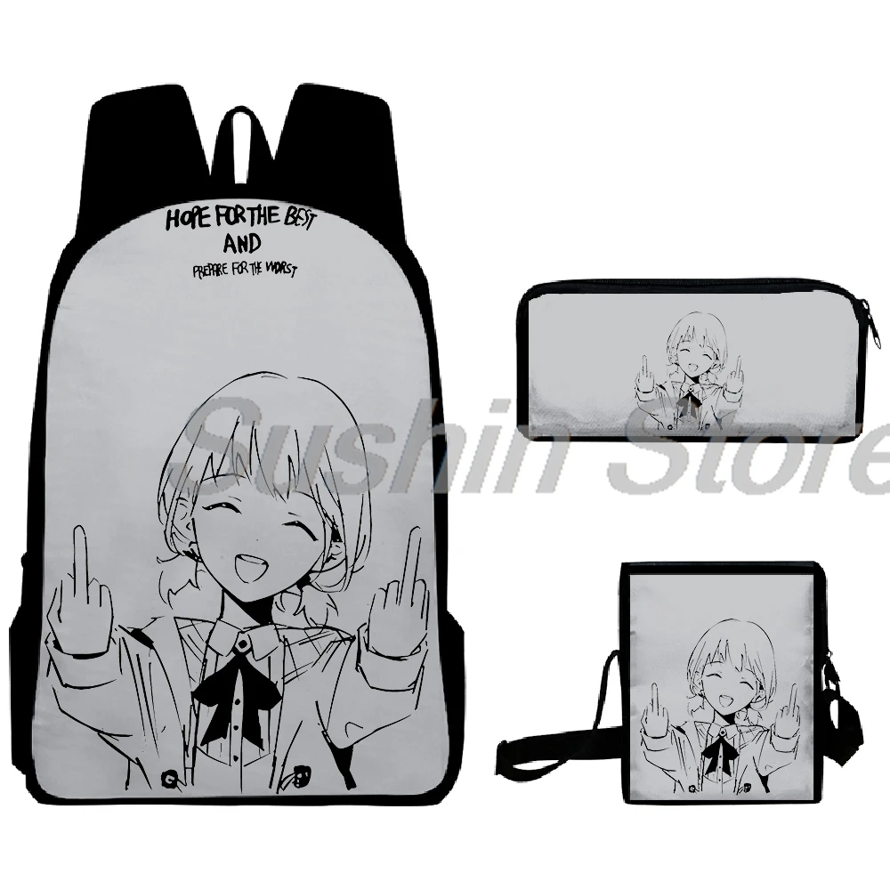 Sac à dos de bande de dessin animé Cry Merch Iseri CrucCartoon pour hommes et femmes, sac à dos à bandoulière pour filles, sac à dos Anime, sac à dos de voyage, 3 pièces par ensemble