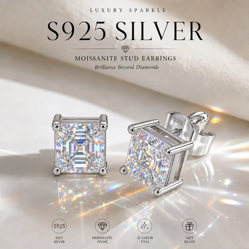S925 Silber Marquise-Schliff 3EX Cut Zertifizierte 0,5-2,0ct Moissanit-Ohrringe Damen-Party-Schmuck Geschenke mit GRA-Zertifikat – Detail 4