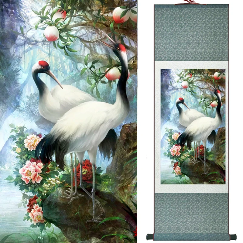 Top quality Crane painting   Chinese Art Painting Home Office Decoration Chinese scroll painting crane painting