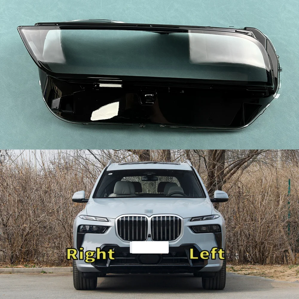 

Front Headlight Cover For BMW X7 G07 X7M 2023 2024 Transparent Shade Lamp Headlamp Shell Plexiglass Replace Original Lampshade