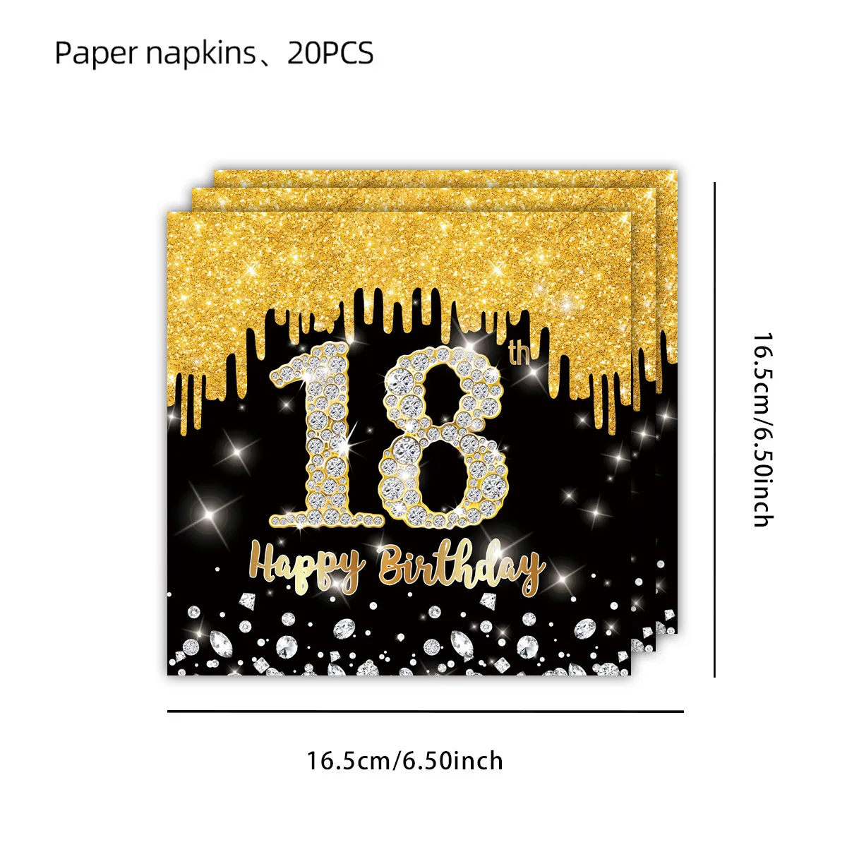 18th Birthday Black Gold Party Decorations Black Gold Balloons Banner Plates Napkins Cups Tablecloth Birthday Party Supplies Boy