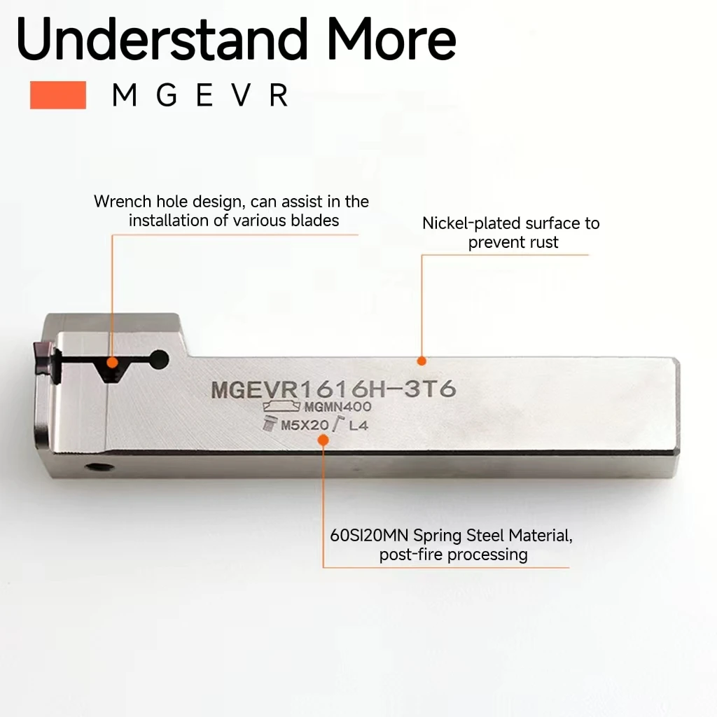 Фрезерный винт MGEVR1616 MGEVL2020, фрезерный вал 2T6 2.5T6 3T6 4T, 6 пружин из стали, фрезерный винт MGMN MRMN MGGN, 1 шт.