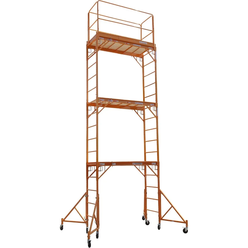 นั่งร้านอเนกประสงค์ 18 ฟุต. แพ็คเกจ Maxi Square Triple Baker-Style Scaffold Tower - 1,000 ปอนด์ ความจุแบบจําลอง #   3MFS