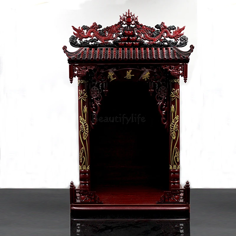 Household antique roof wall-mounted type to put the god of wealth Guanyin Guan Gong cabinet Guan Erye Buddhist shrine