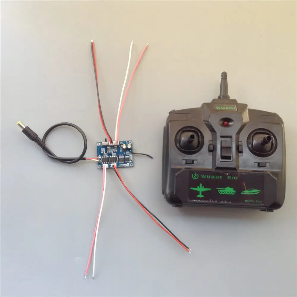 6CH 5A High-Power Remote Controller Transmitter & Receiver Kit 500 Meters Control Distance for RC Bait Boat/Tank Modified Parts