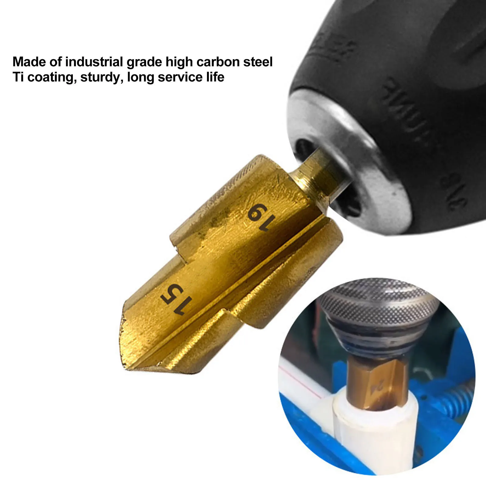 3PCS PPR Hebe Bohrer Bits 1/4 Zoll Sechskantschaft Rohr Reibahle Wasser Rohr Expansion Loch Opener Bit 15-19mm 18-24mm 24-31mm