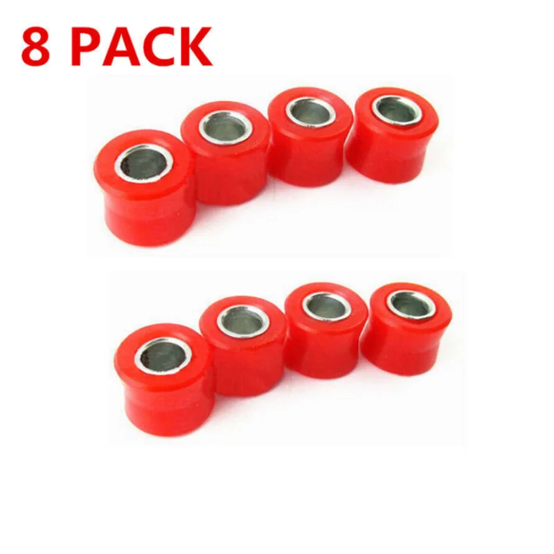 Motorcycle AVT Bike Rear 12mm Shock Absorber Red Durable Rubber Bush Ring 8 Pack