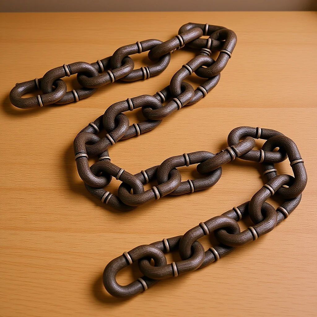 

1 м пластиковая цепочка на Хэллоуин, декор для вечеринки и костюма заключенного, праздничный аксессуар, имитация барьер, длина 1 метр