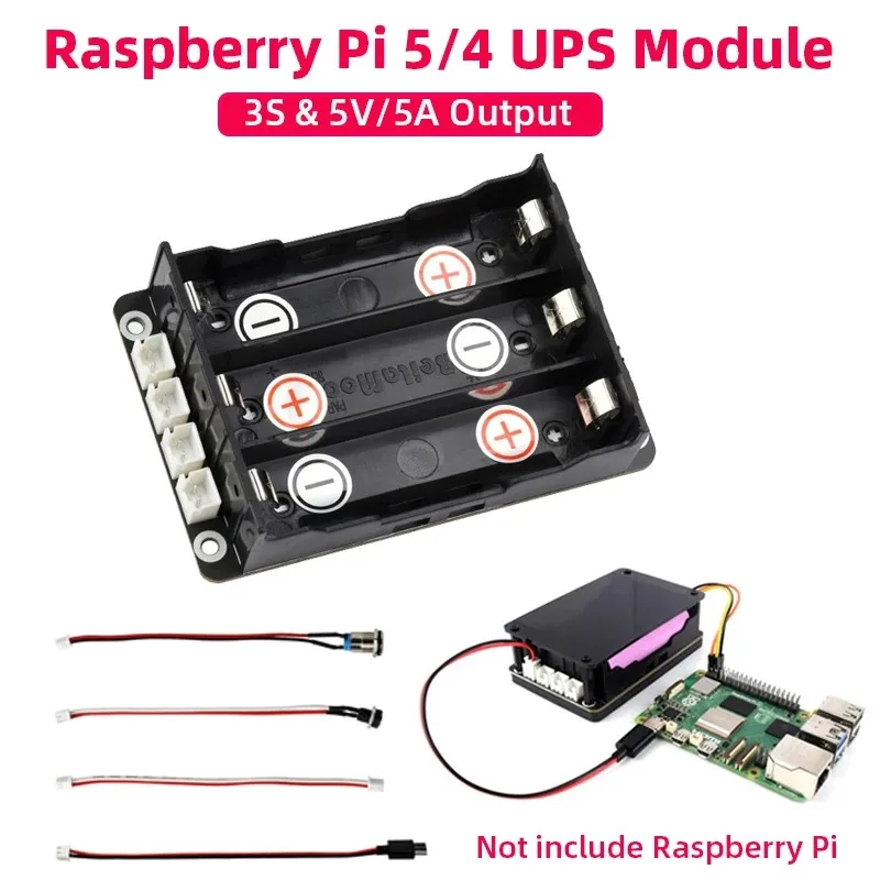 

Модуль источника бесперебойного питания Raspberry Pi 5 4B 5V 5A 3S поддерживает выходную мощность зарядки в тот же время для RPI 5 4B