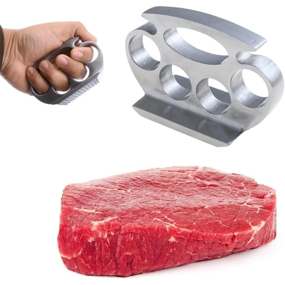Martillo Ablandador de Carne, Ablandador de Carne Manual, Martillo de Carne Metálico, Ablandador de Carne de Aleación de Aluminio, Herramienta de Cocina