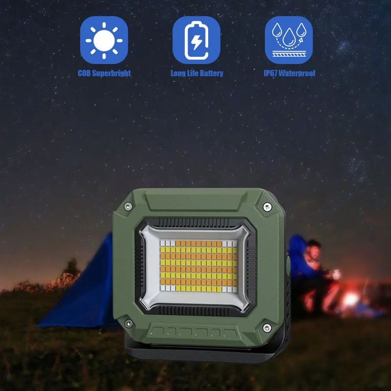 VOLODYMYR LED キャンプテントライト充電式サーチライトハイパワー屋外照明防水ポータブル吊り下げナイトランプ