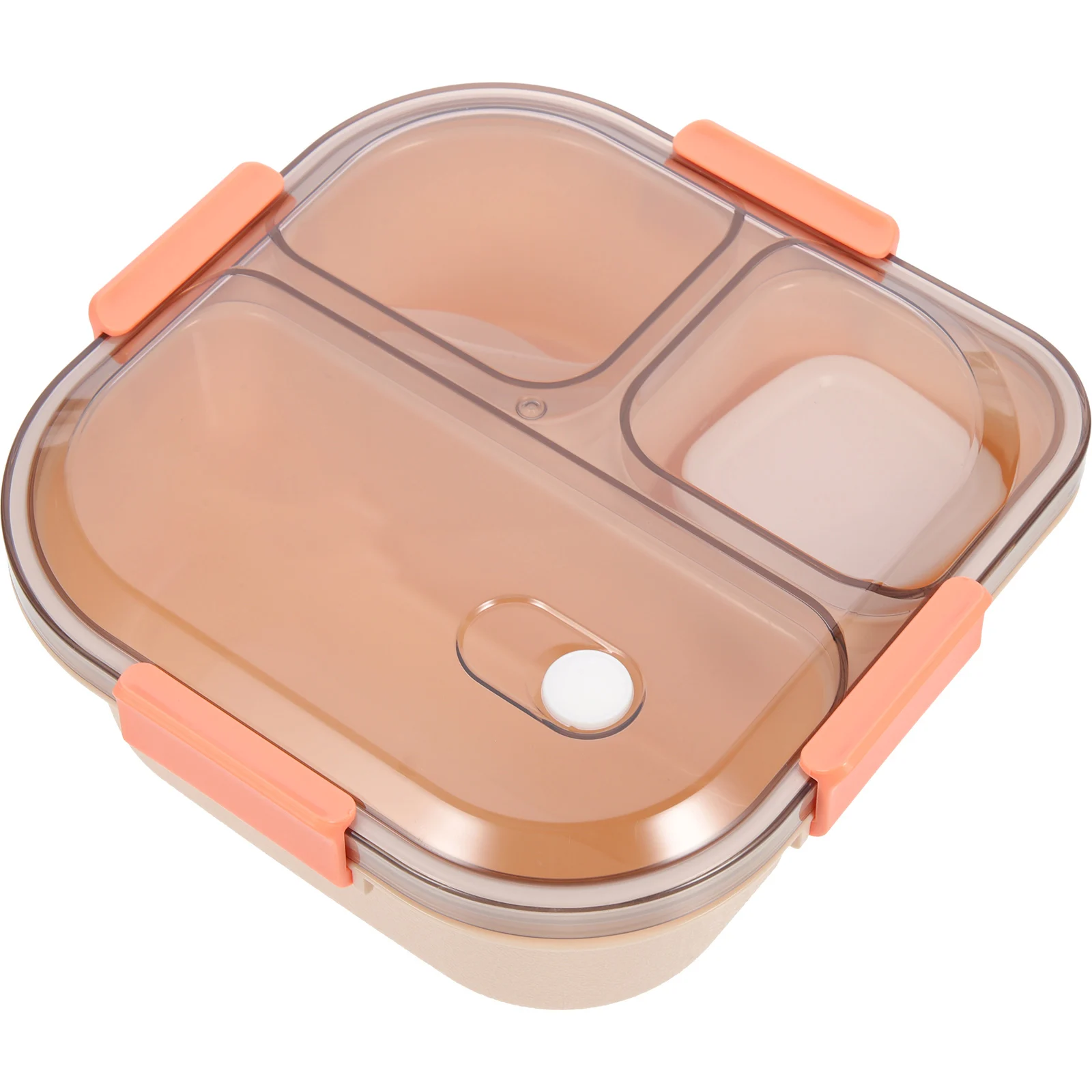 

Three Compartments Unbreakable Food Containers Reusable Portable Lunch Box Holder Prep Container Separate Freshness