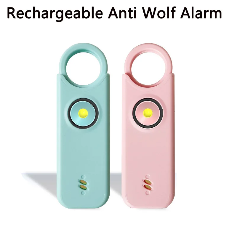 135 Decibels Anti Wolf Alarm Vibration Induction Alarm Charging Dual Mode Security Protection Flash Personal Report Alarm Device