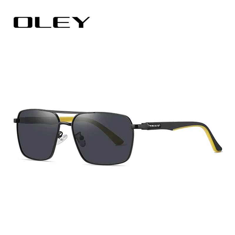 OLEY-Polarized Sunglasses for Men, Classic Pilot Style, Aluminum-magnesium, High-Definition, Anti-Glare Goggles, UV400, Fashion